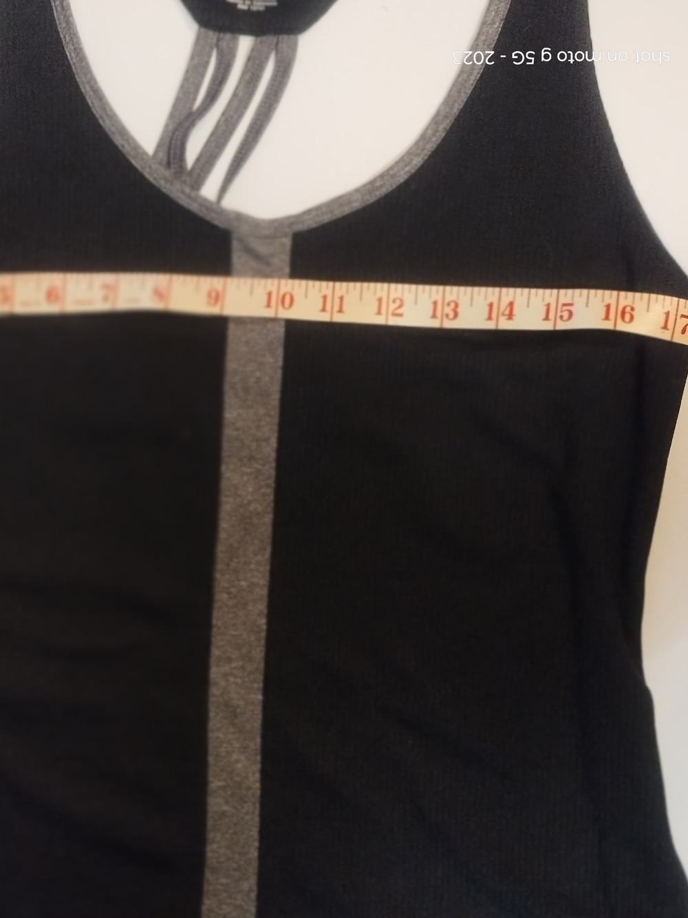 Avia Black Charcoal Heather Racer Back Sports Bralette Medium - Picture 4 of 5